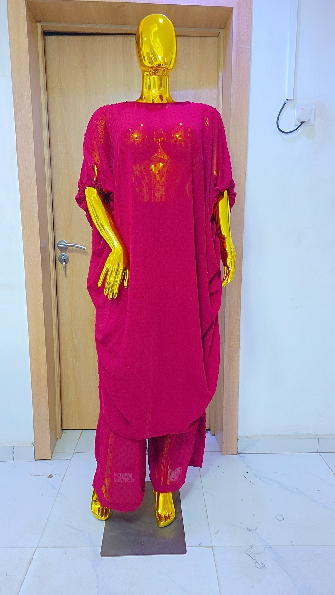 Premium Swiss Dot Chiffon "Up and Down" Native Set - Image 6