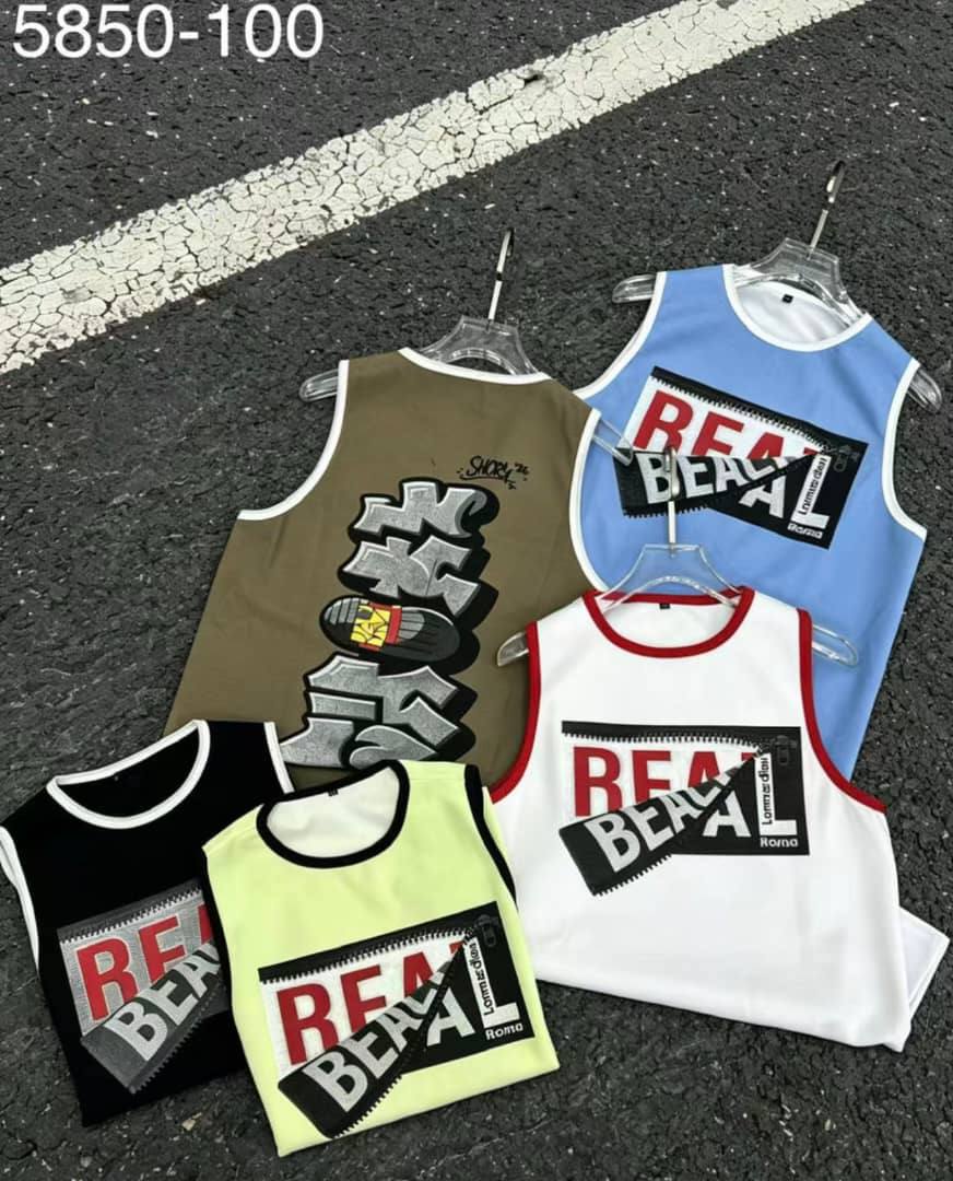 Real Beast" Graphic Sleeveless Premium Streetwear Ringer Tank Vest