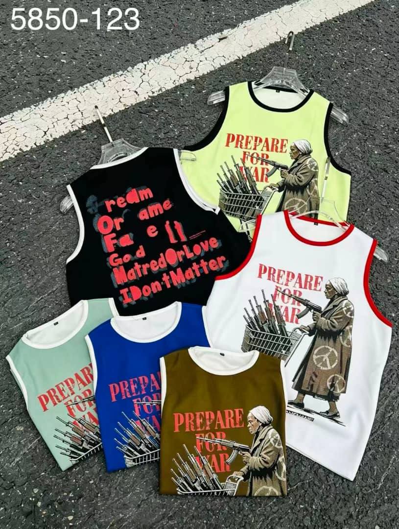 Premium Distressed Anti-War Streetwear Sleeveless Vest