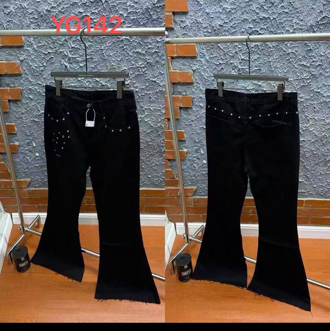 Men's Retro Rivet Detailed Flare Jeans - Image 2