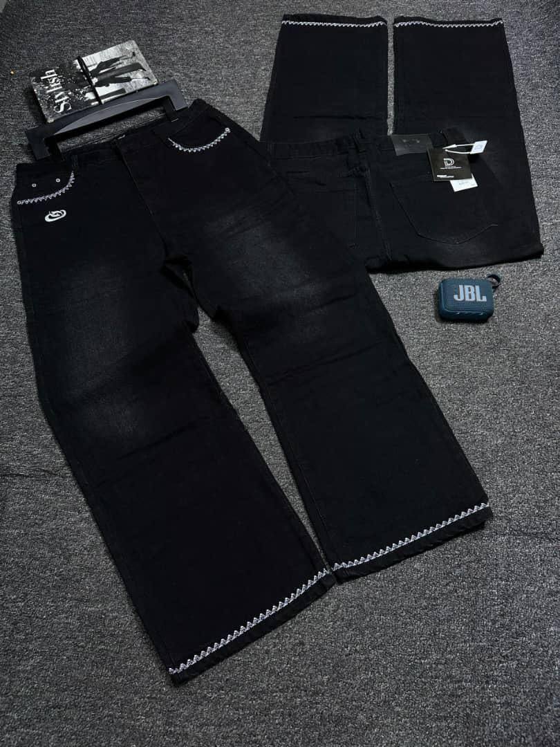 Men's Retro Rivet Detailed Flare Jeans - Image 4