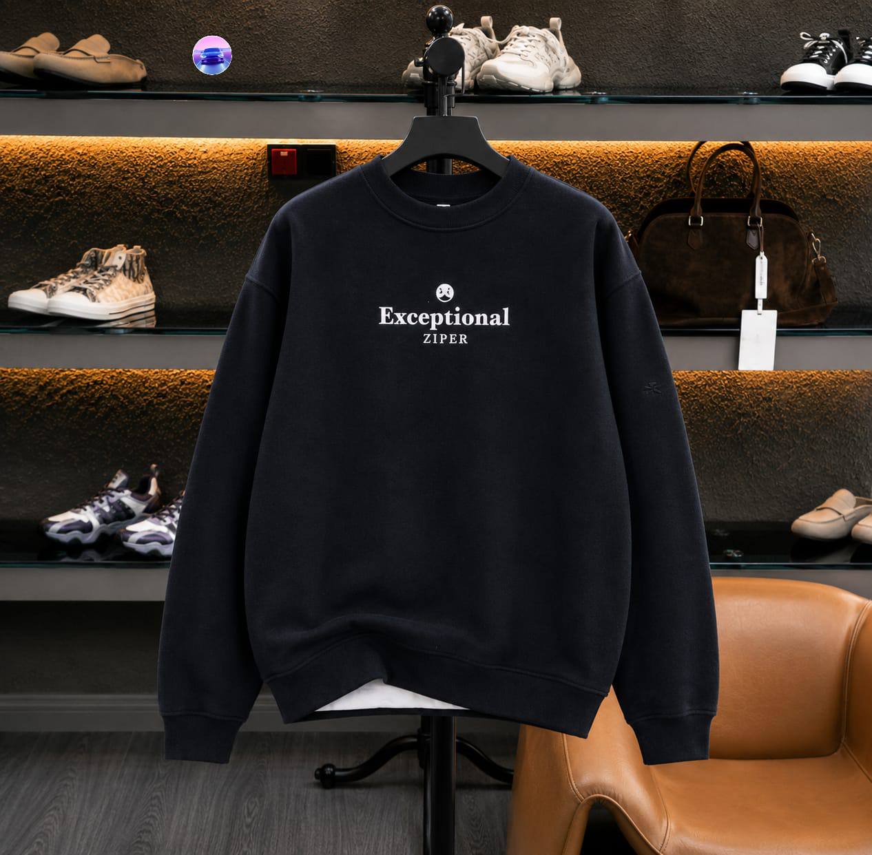 Men's "Exceptional" Luxury Fleece Crewneck Sweatshirt - Image 2