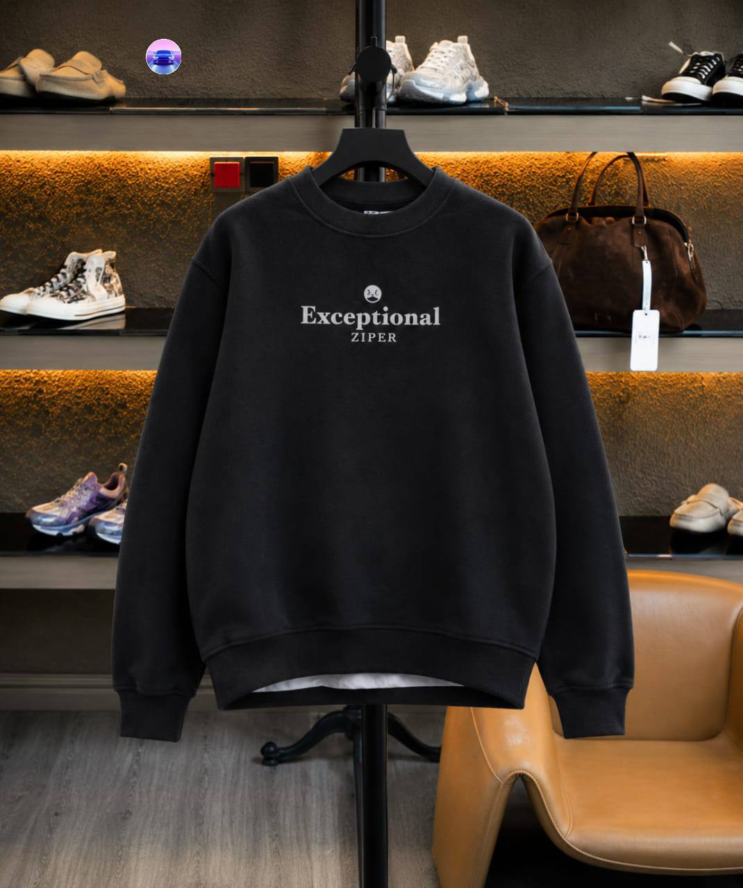 Men's "Exceptional" Luxury Fleece Crewneck Sweatshirt