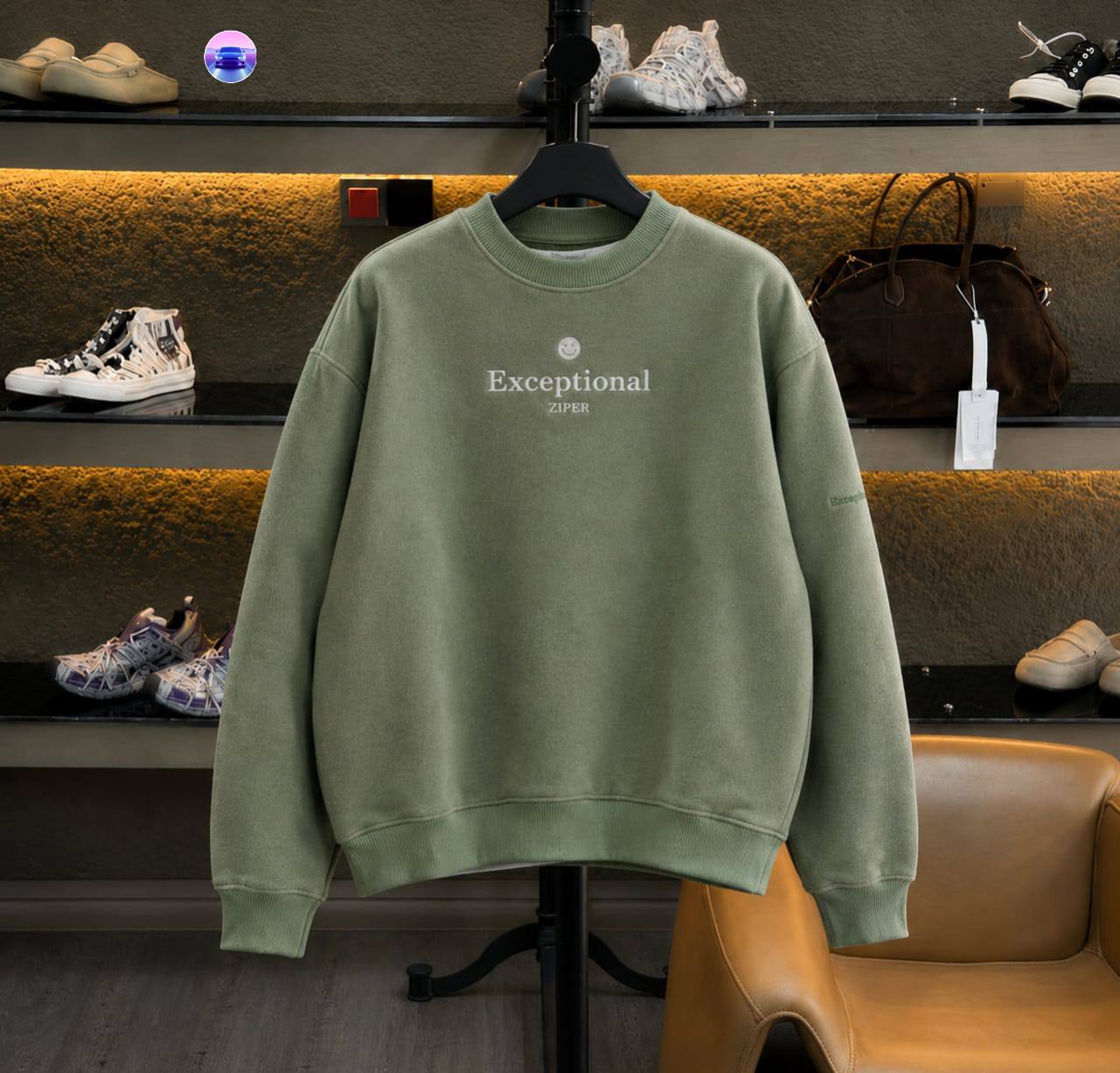 Men's "Exceptional" Luxury Fleece Crewneck Sweatshirt - Image 5