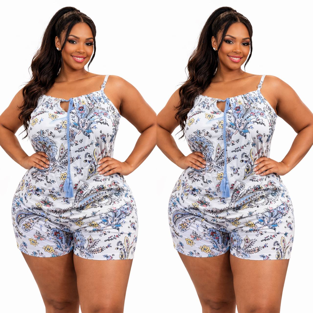 Women’s Plus Size 2-Piece Summer Sleepwear Set – Soft Knit Sleep Tank & Relaxed Lounge Shorts Collection - Image 2