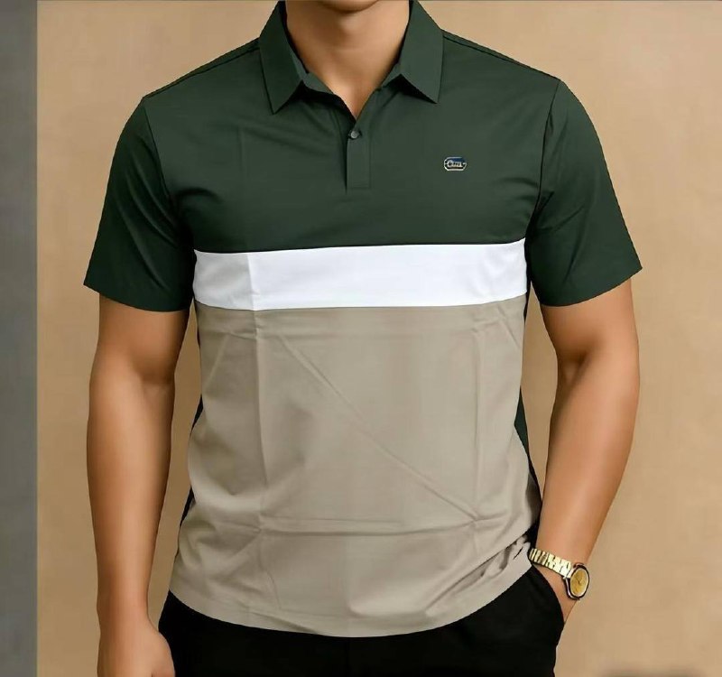 Men's Premium Color-Block Short Sleeve Polo Shirt