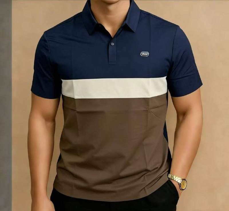 Men's Premium Color-Block Short Sleeve Polo Shirt - Image 4