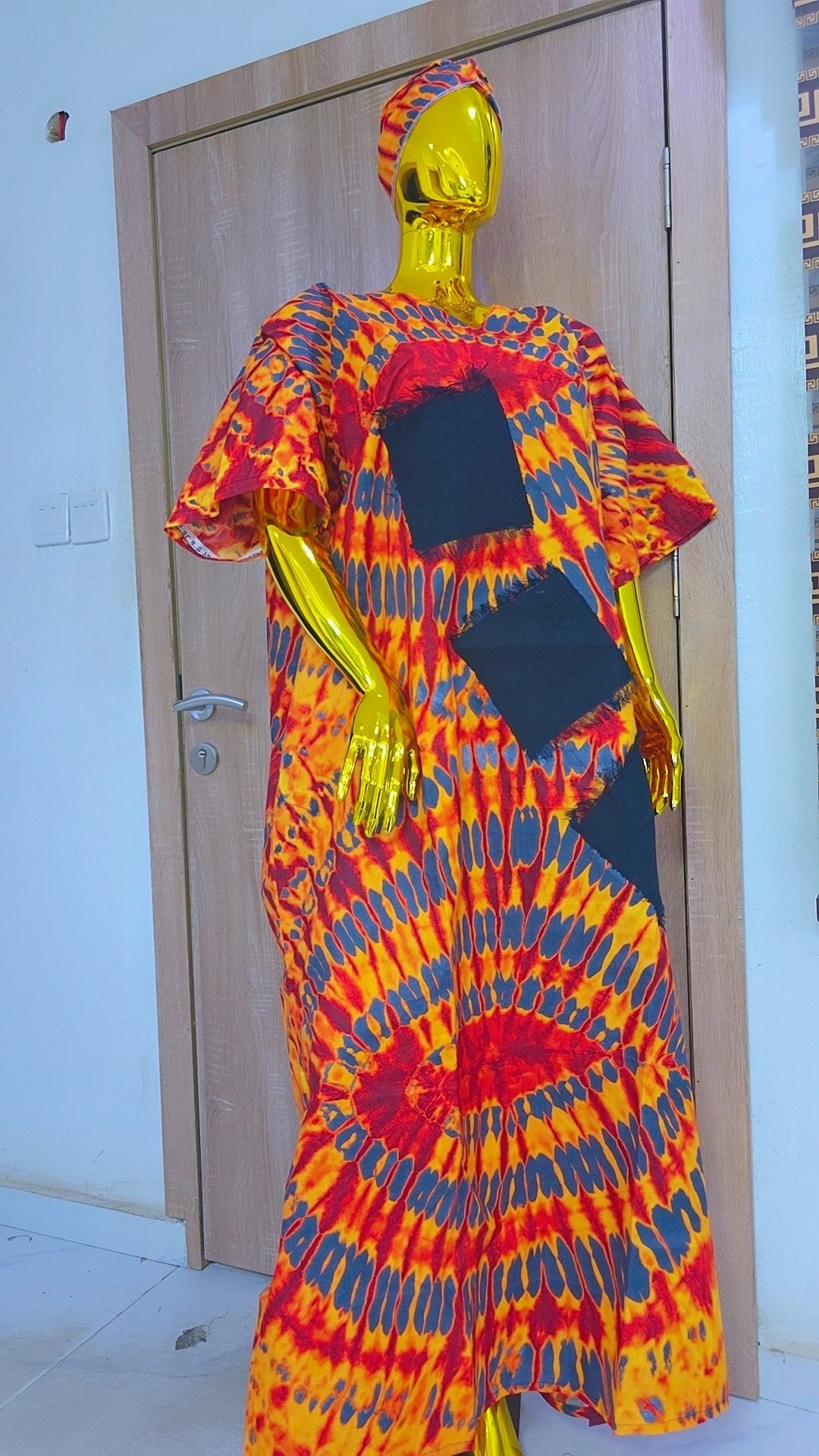 Vibrant Patchwork Maxi Gown Effortless Elegance