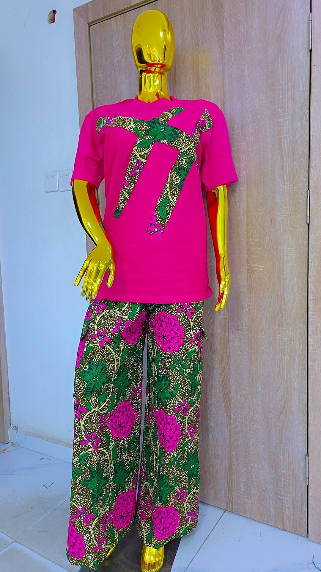 Vibrant Floral Print Native Set Women Up and Down