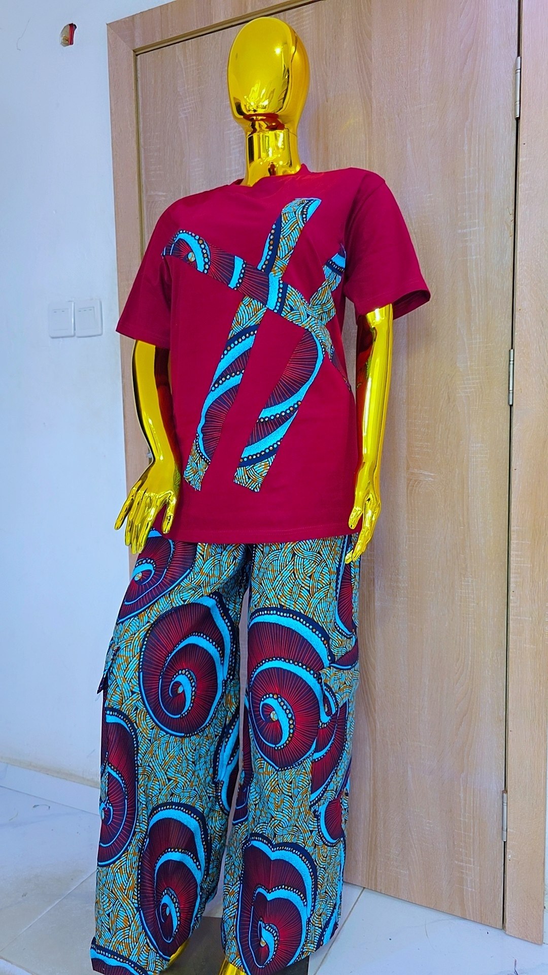 Vibrant Floral Print Native Set Women Up and Down
