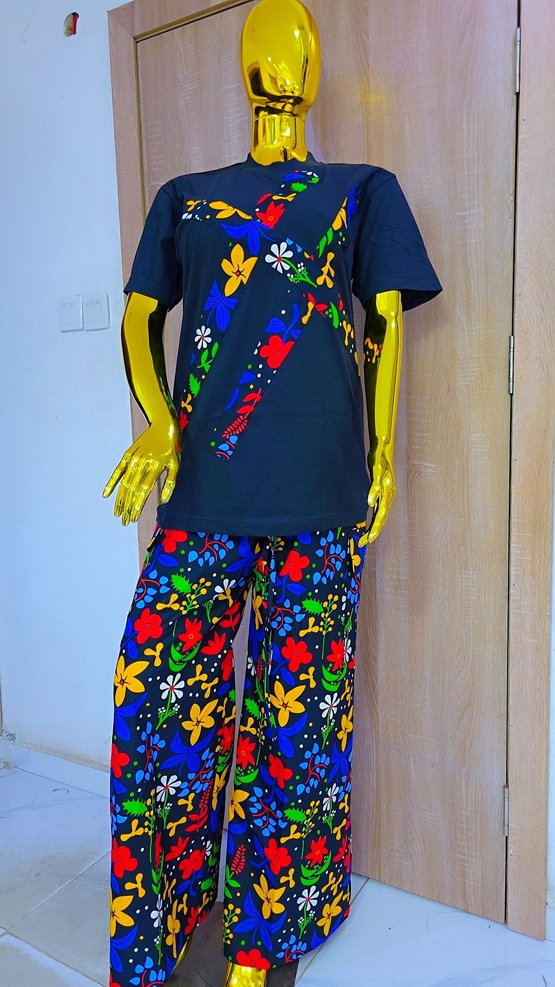 Vibrant Floral Print Native Set Women Up and Down