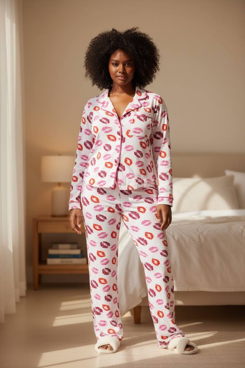 Women's Classic 2-Piece Novelty Sleepwear Set - Image 3