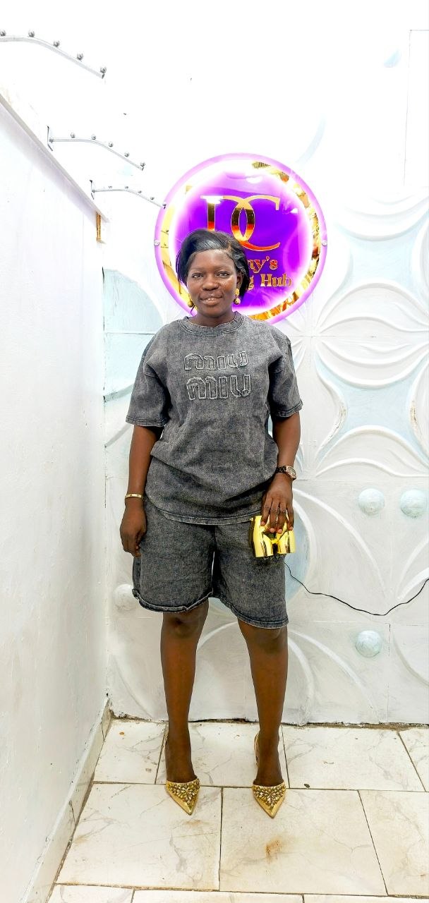 Premium Acid Wash Denim-Look T-Shirt & Shorts Set