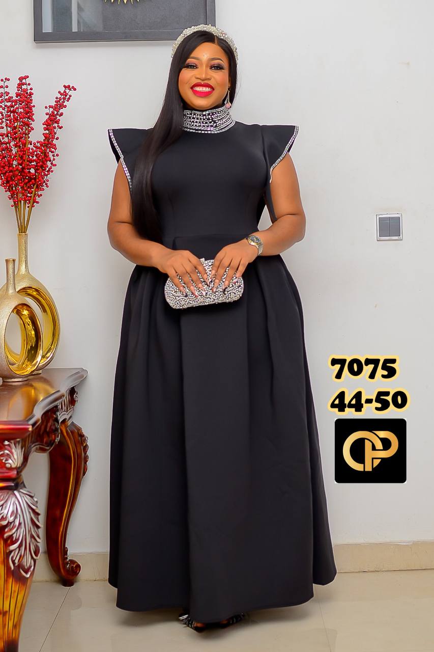 Empress Rhinestone High-Neck Ballgown - Image 2