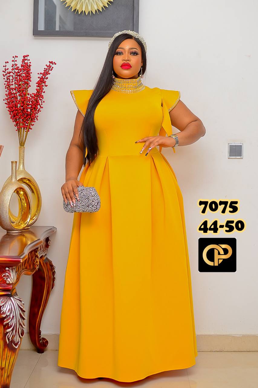 Empress Rhinestone High-Neck Ballgown