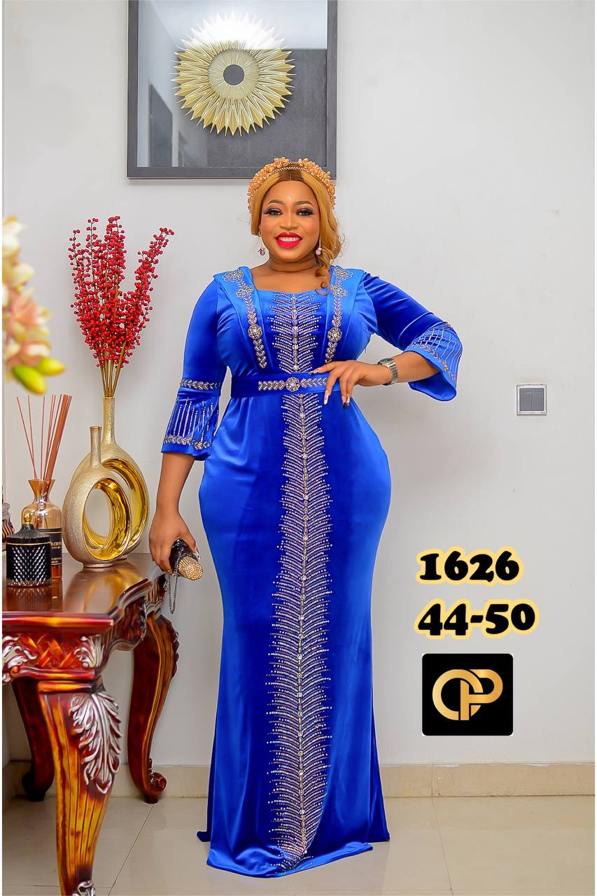 Cleopatra Crystal Velvet Gown - Image 2