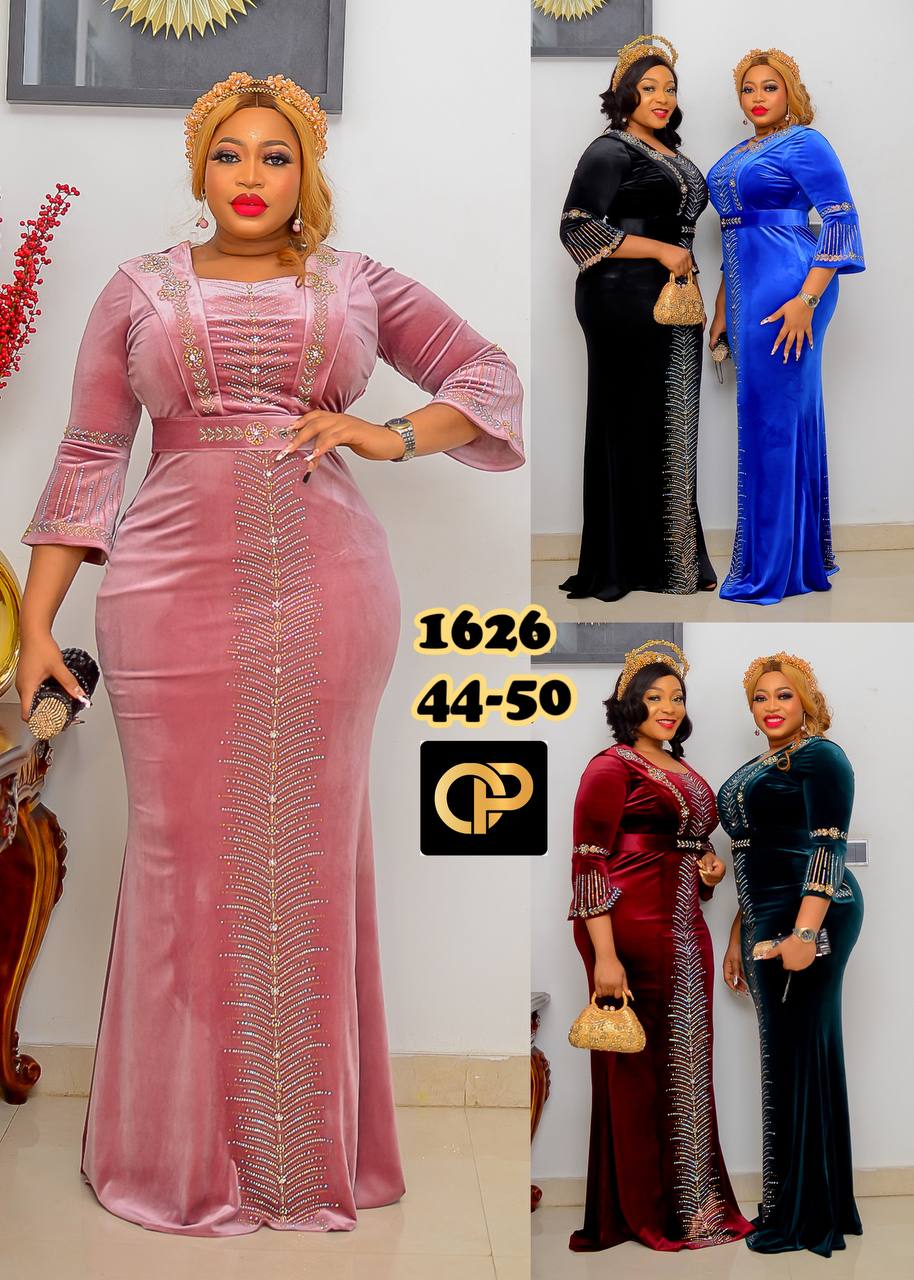 Cleopatra Crystal Velvet Gown - Image 6