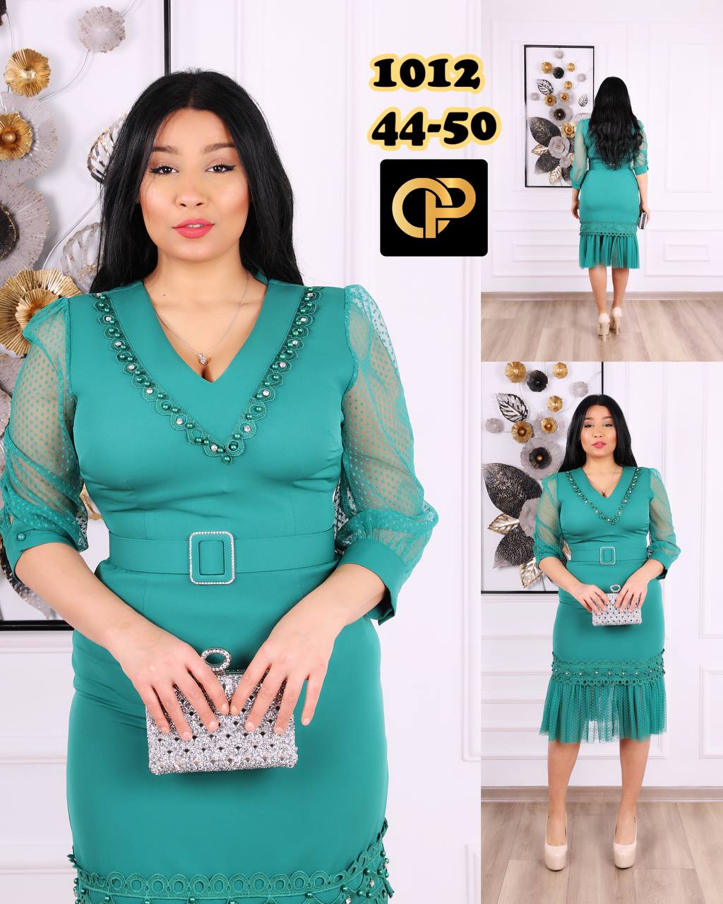 Valkyrie Chain-Link Cold-Shoulder Midi Gown - Image 4