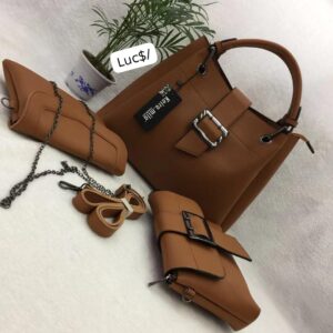Luxury Convertible Shoulder Tote, Crossbody Pouch, and Chain Clutch Trio
