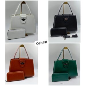 2-Piece Luxury Convertible Crossbody Tote with Vintage Filigree Lock