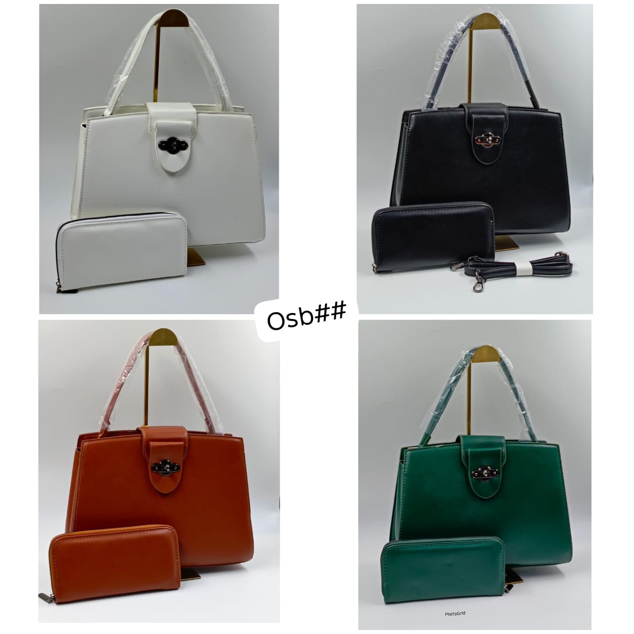 2-Piece Luxury Convertible Crossbody Tote with Vintage Filigree Lock