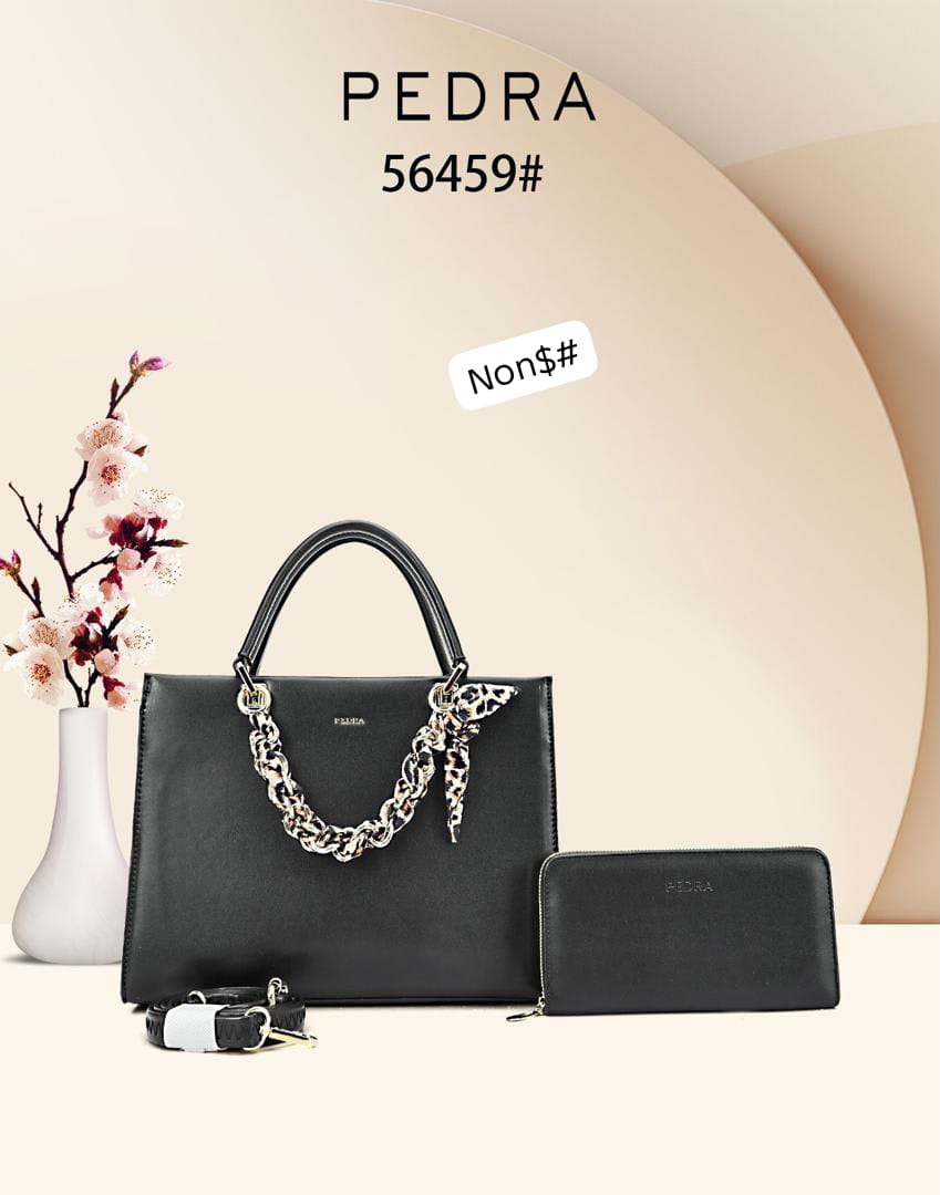 Premium Structured Executive Tote Bag Set with Matching Wallet