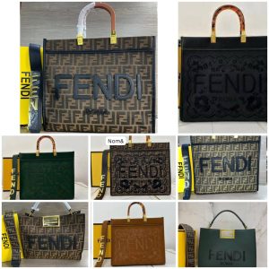 FENDI Structured Matte Shopper with Bold FENDI Branding