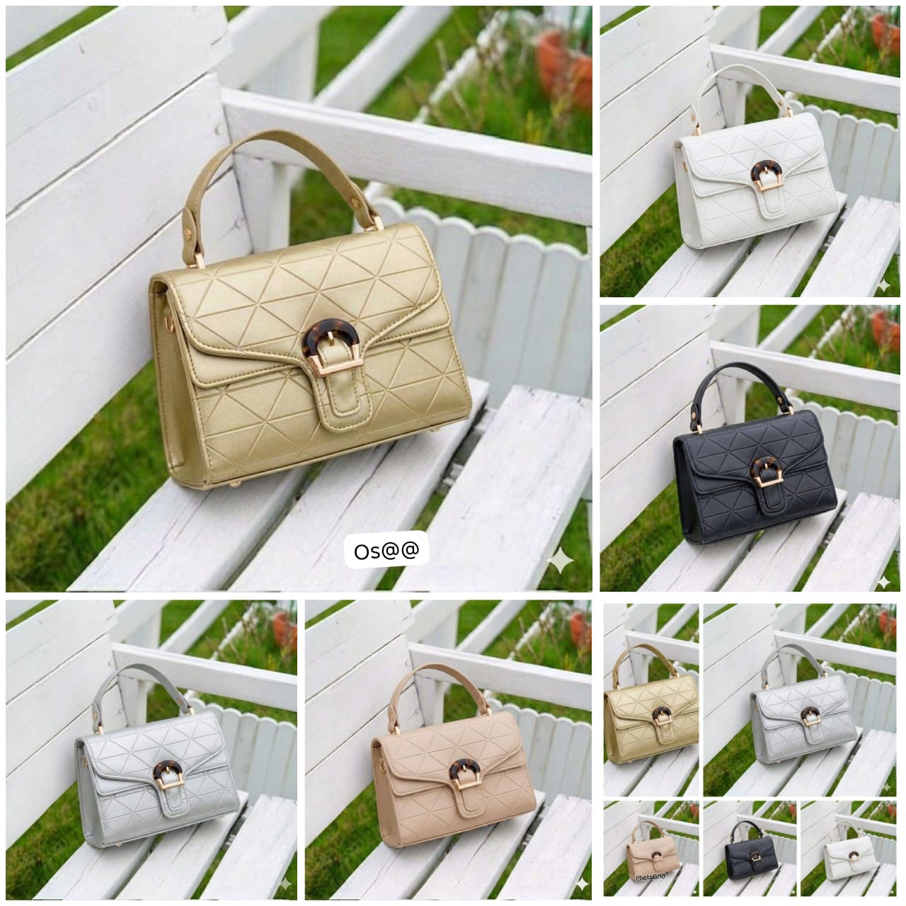 Premium Structured Envelope Crossbody Bag with Interlocking Buckle-Lock