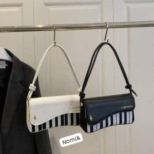 Elegant Y2K Silhouette Underarm Bag with Knotted Tubular Strap