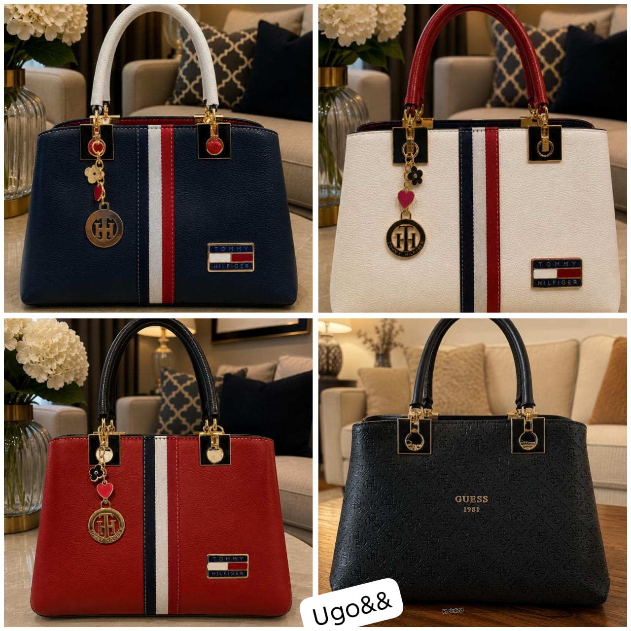 Premium Structured Top-Handle Carryall with Polished Branding Accents & Signature Charm Link