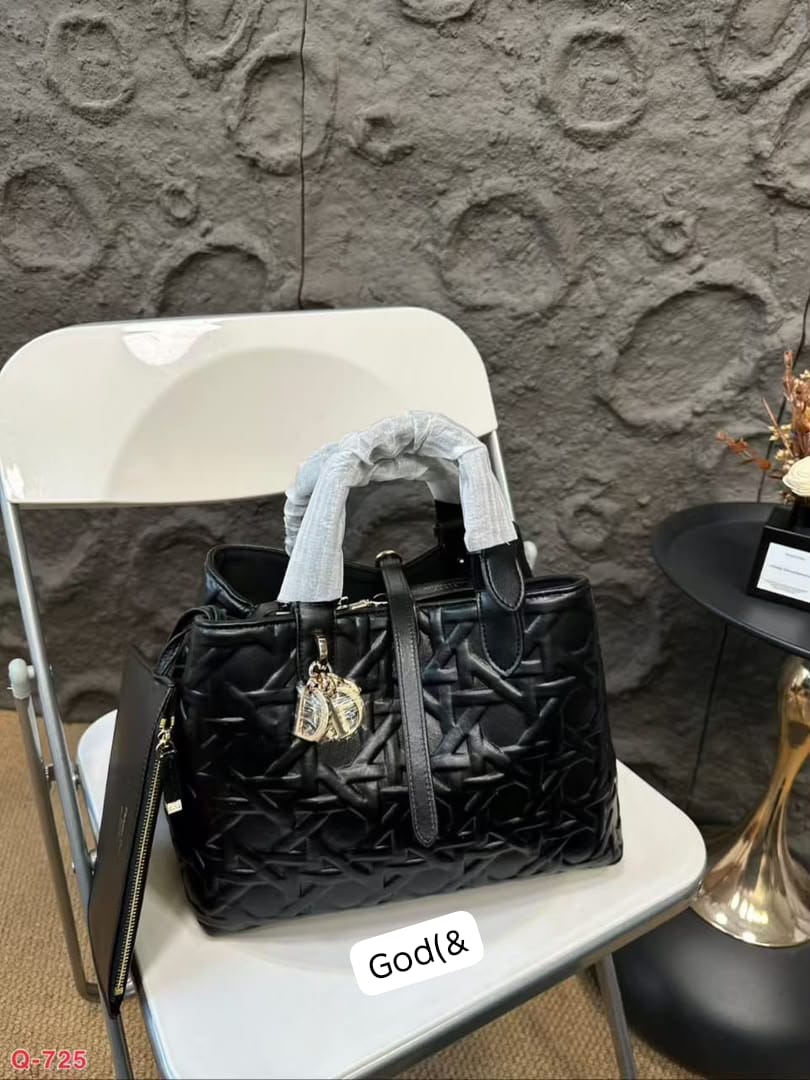 Dior Lady D-Joy Bag in Black Lambskin