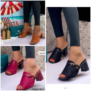 Faux Suede Buckle Strap Slides
