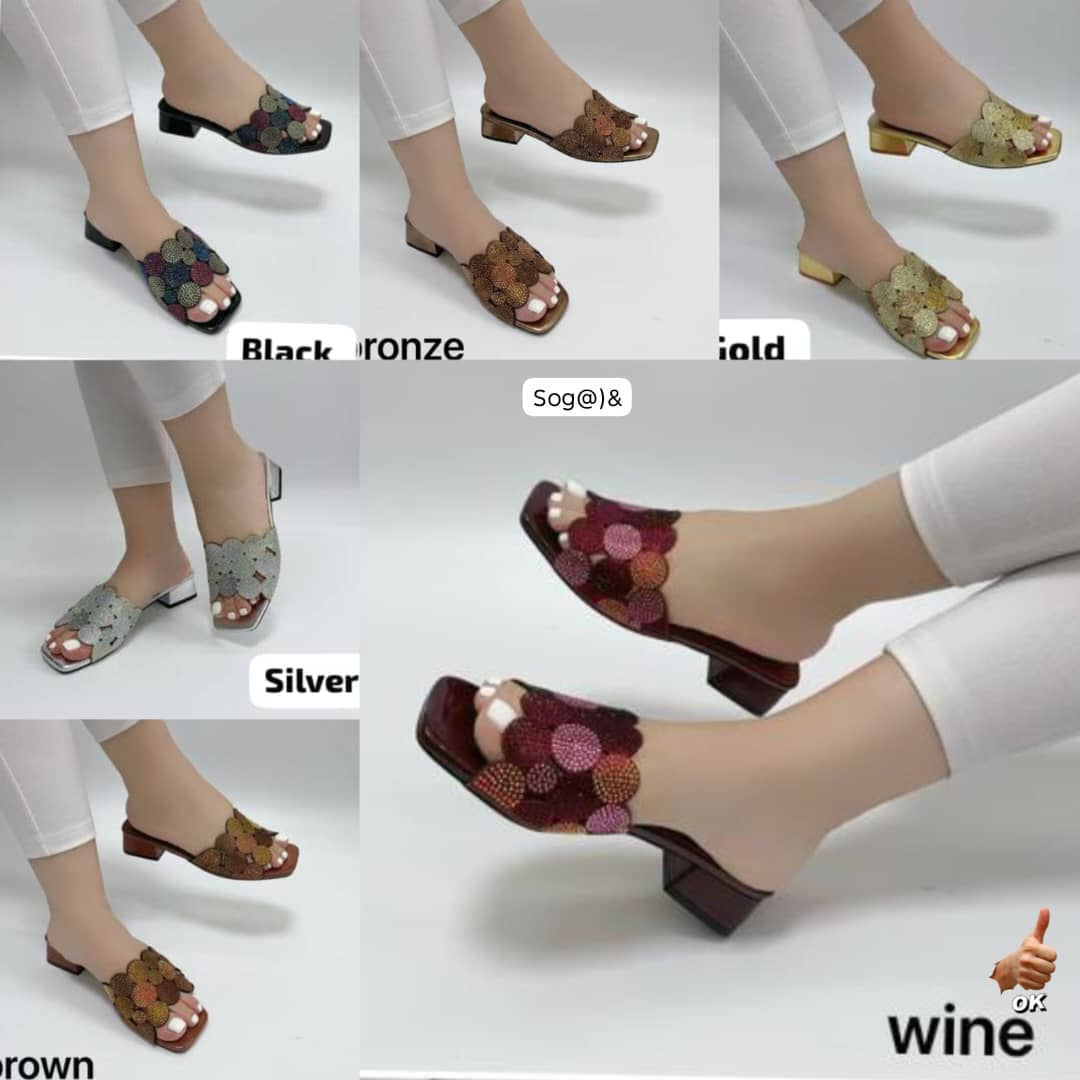 Elegant Embellished Block-Heel Mules