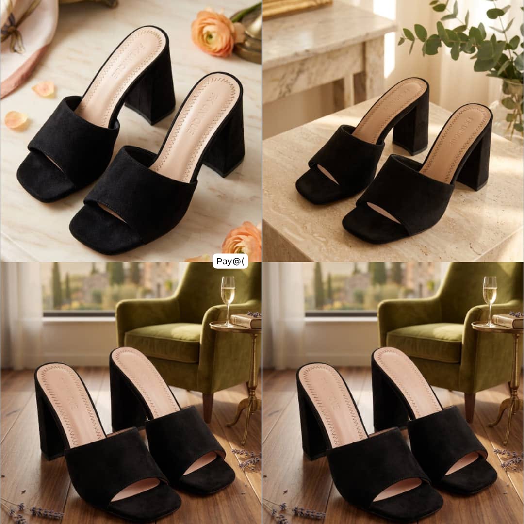 Women's Chic Satin Accent Block Heel Sandals with Square Toe - Image 2