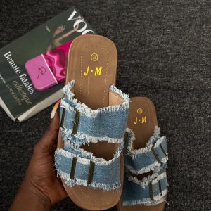J.M Platform Double-Buckle Comfort Slide Sandals