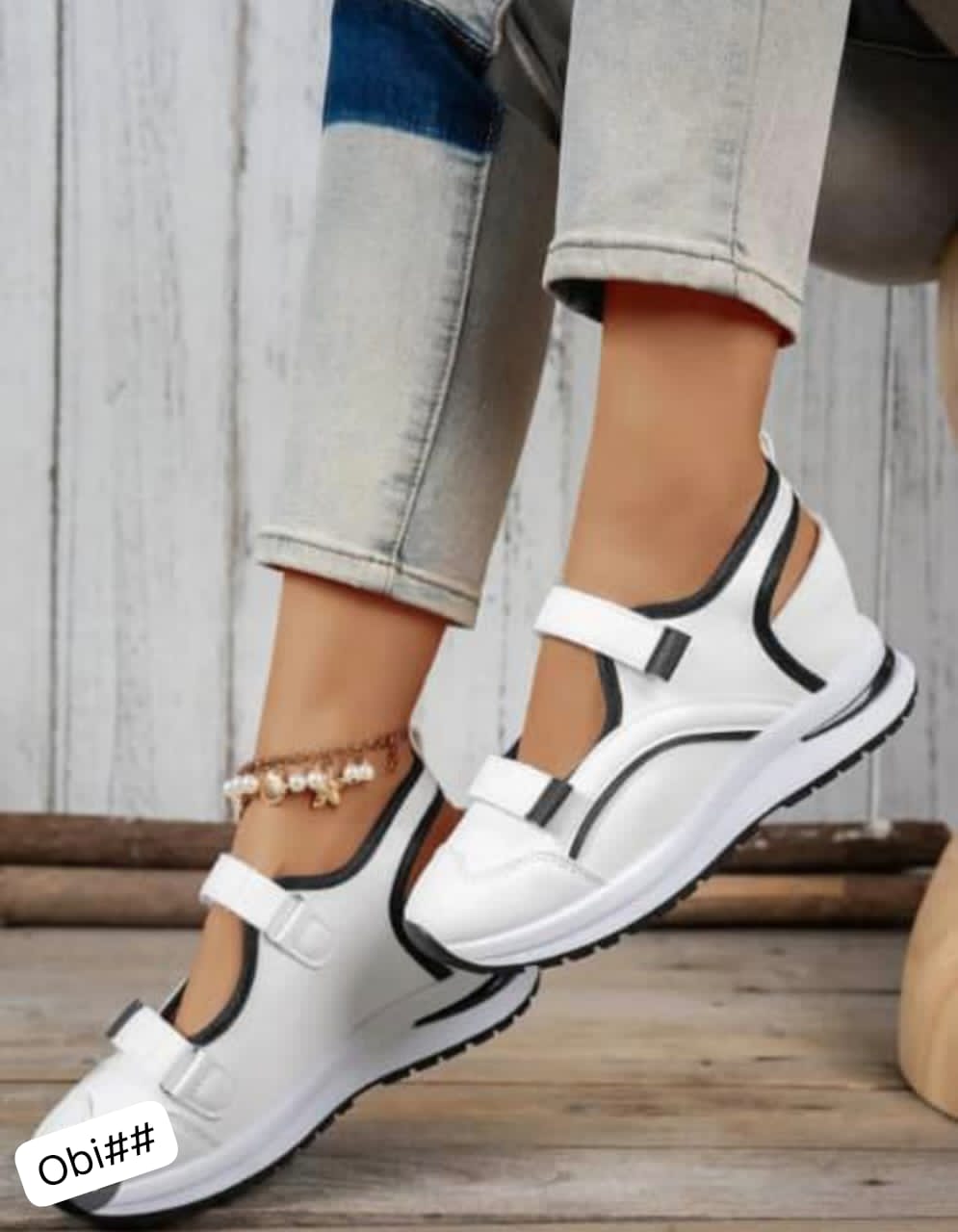 Women's Dual-Strap Hook-and-Loop Platform Sneaker Sandals - Image 2