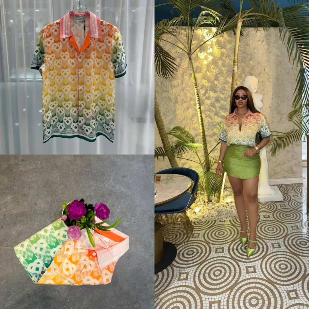 Luxury Unisex Ombré Monogram Silk-Blend Resort Shirt - Image 2