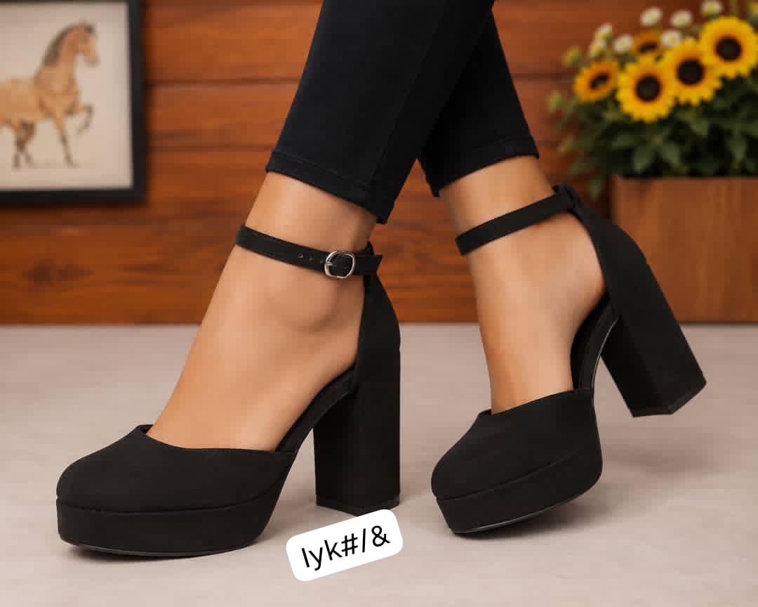 Retro-Chic Patent Suede Platform Mules