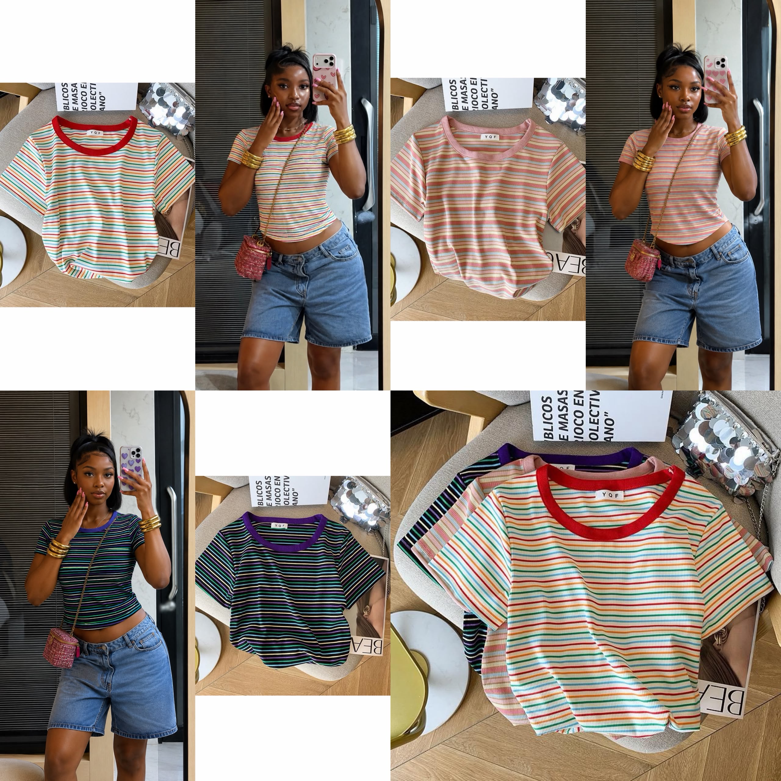Premium Women’s 2-Piece Ribbed Knit V-Neck Shorts Set - Image 2