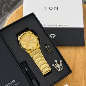 TOMI Luxury Men's Gold Watch Gift Set