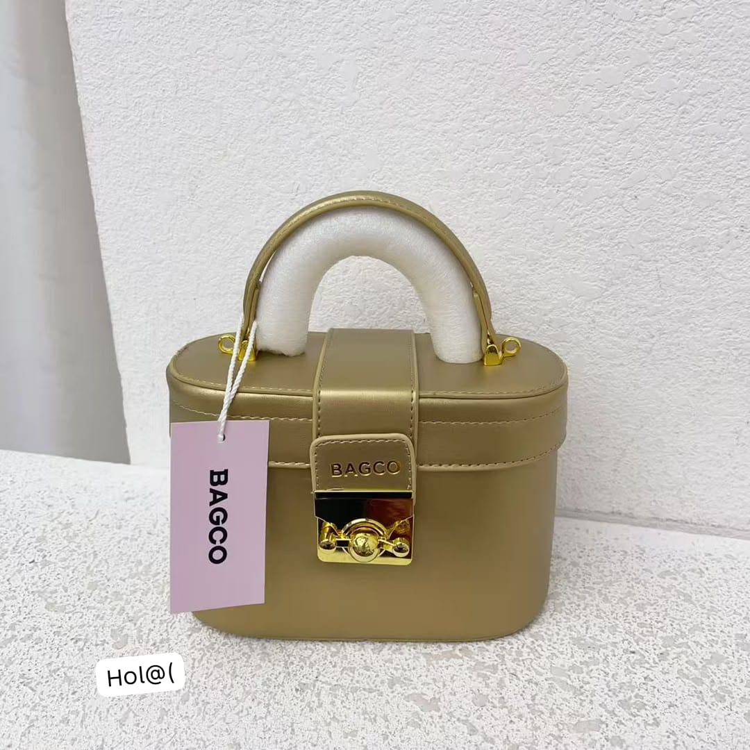 BAGCO Premium Oval Vanity Case Handbag