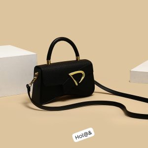Premium Architectural Curved-Base Top Handle Bag