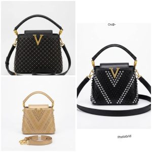 Premium Studded Diamond-Quilted Satchel Bag