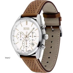 BOSS Hugo Stainless Steel Tachymeter Case Chronograph Quartz Watch
