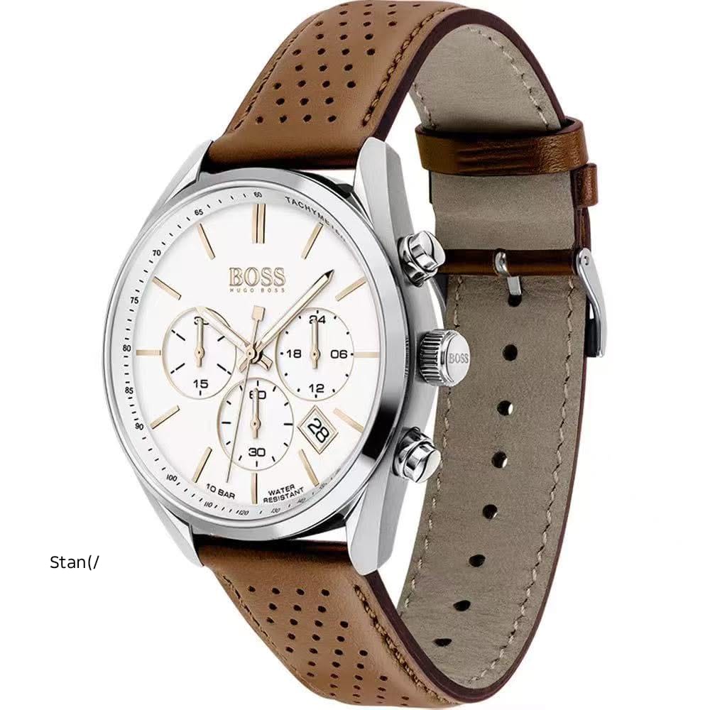 BOSS Hugo Stainless Steel Tachymeter Case Chronograph Quartz Watch