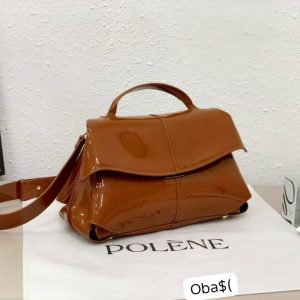 Polène Inspired Numéro Un Patent Leather Satchel