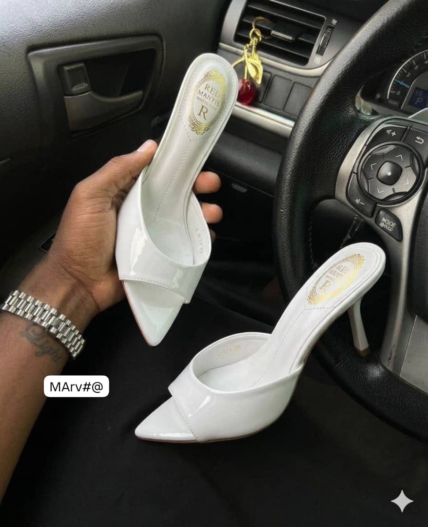 Elegant Glossy Pointed-Toe Slip-On High Heels - Image 3