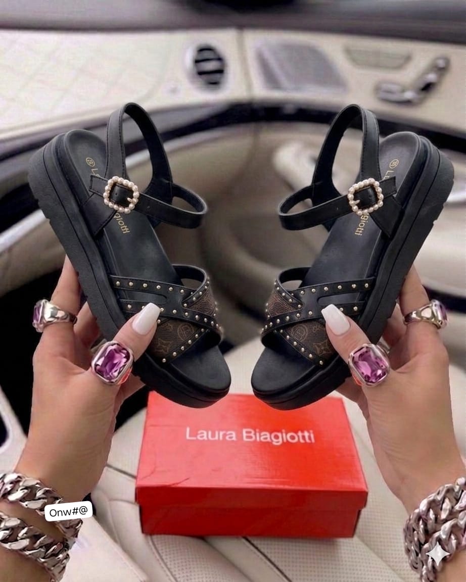 Bohemian Platform Slingbacks with Rhinestone Buckle - Image 4