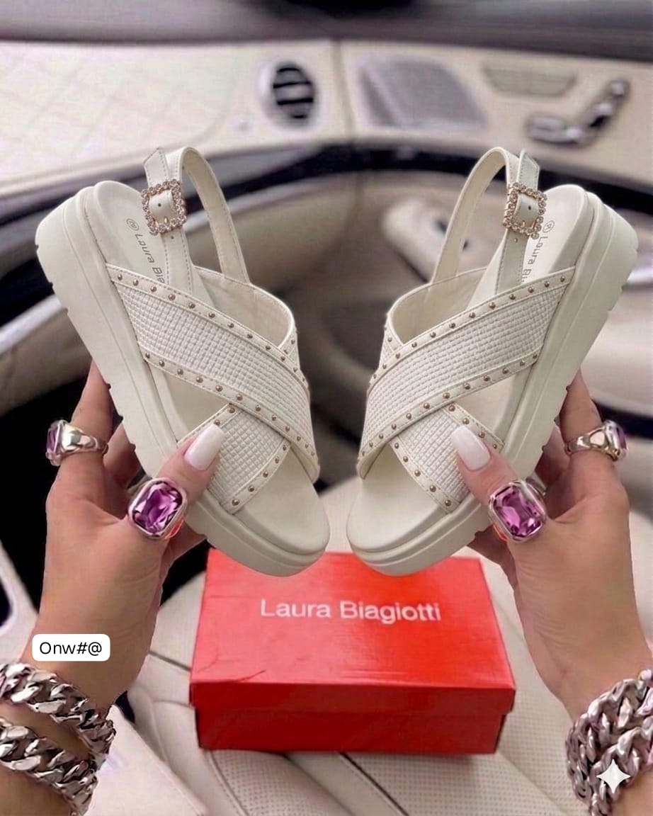 Bohemian Platform Slingbacks with Rhinestone Buckle - Image 2