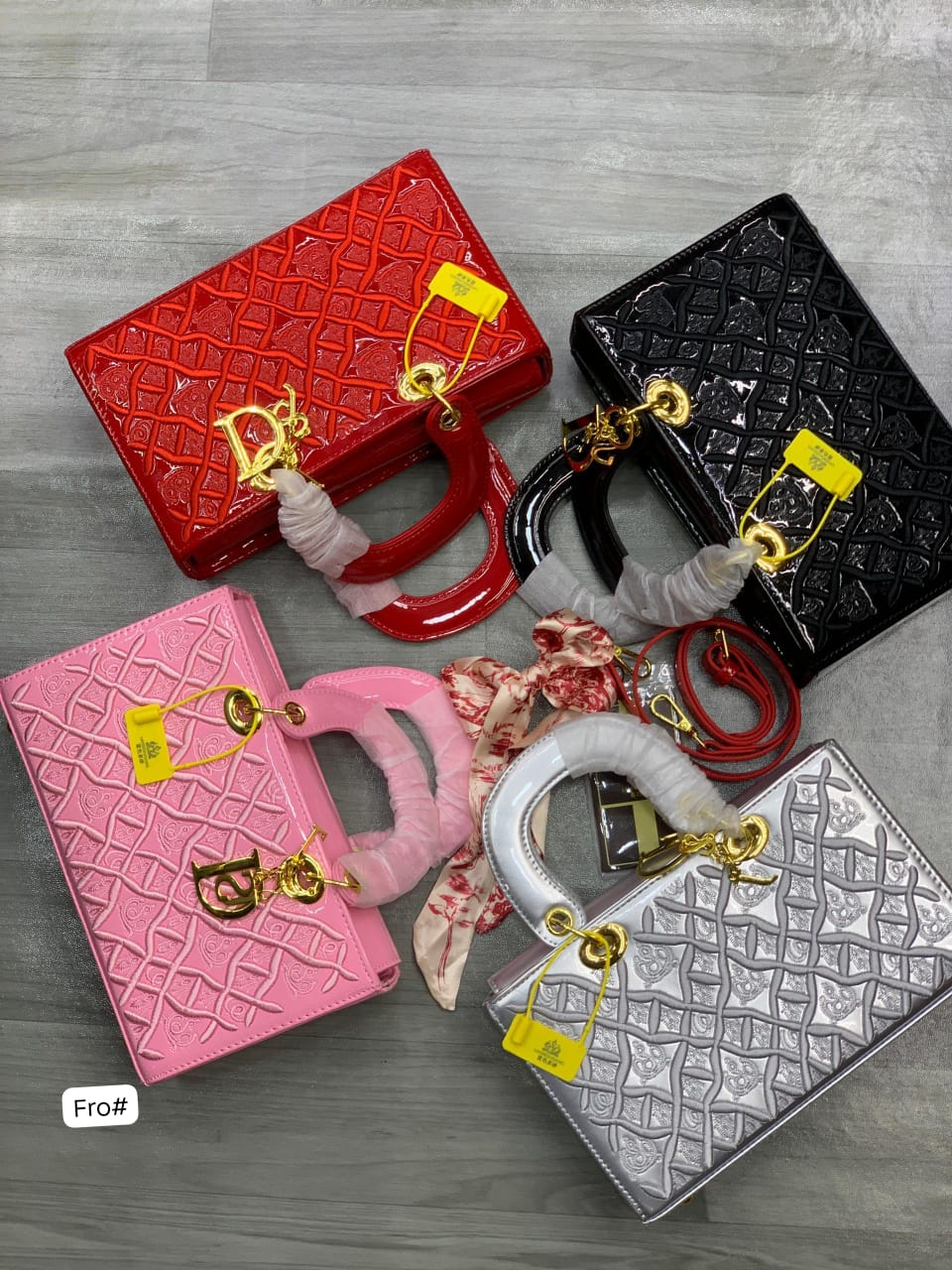 DIOR Luxury Boxy Handbag with Signature Gold Letter Charms - Image 5